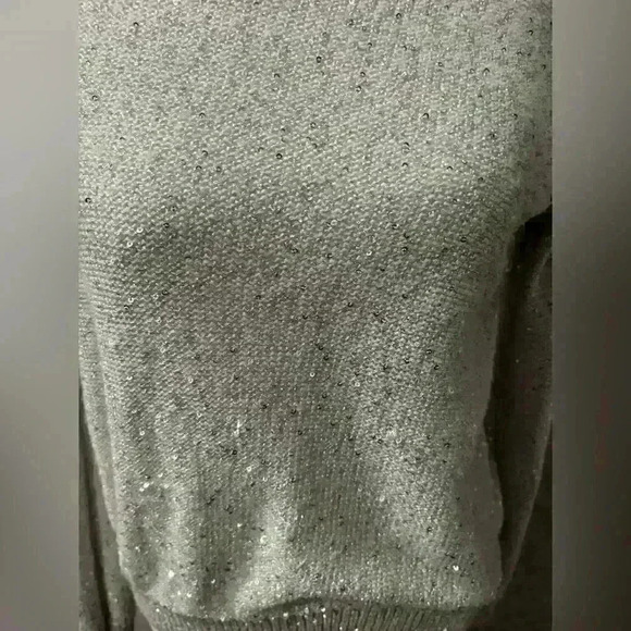 A.N.A Sparkly Sweater Sequin Bow Tie in Back - Picture 2 of 5